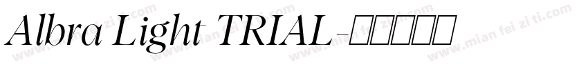 Albra Light TRIAL字体转换